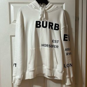 Burberry White Hoodie